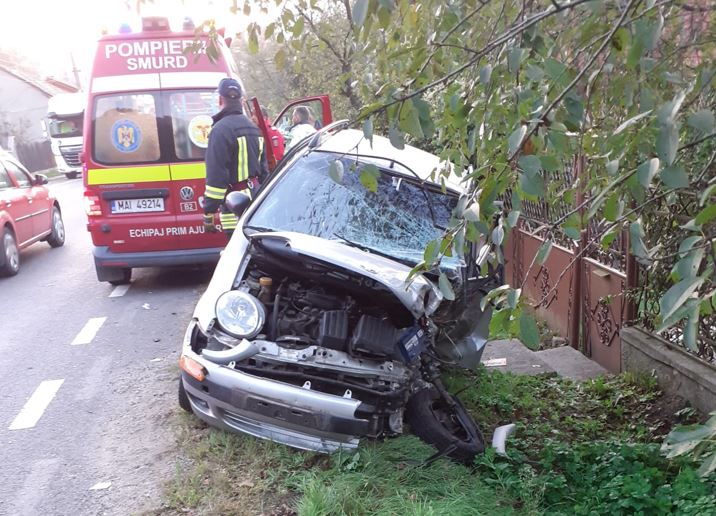 Accident rutier în Ciucea/Foto: ISU Cluj