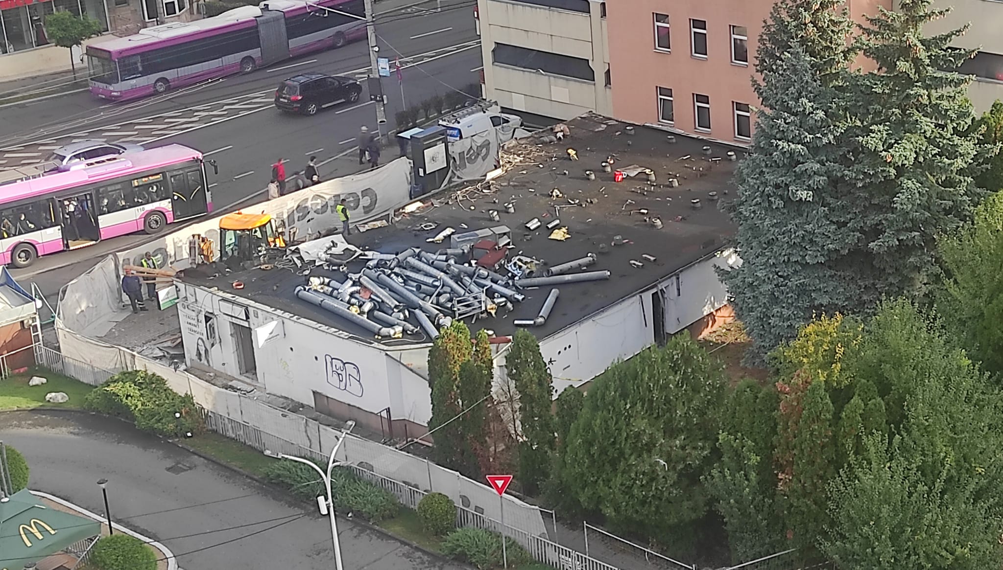 Stația Minerva se demolează / Foto: Trăiesc în Mănăștur - grup de Facebook