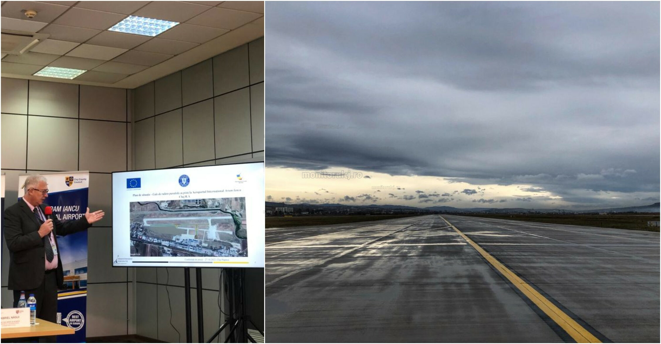 Noua cale de rulare paralelă cu pista, finalizată la Aeroportul Cluj / Foto: monitorulcj.ro