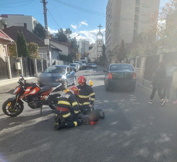 Accident pe strada Ciobanului/ Foto: ISU Cluj