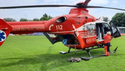 Elicopterul SMURD intervine la un accident grav produs în Câțcău / Foto: arhivă ISU Cluj