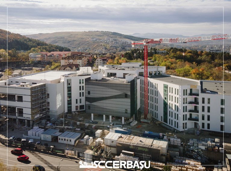 Noul sediu al Academiei de Muzică din Cluj-Napoca se conturează tot mai clar / Foto: Constructii Erbasu - Facebook