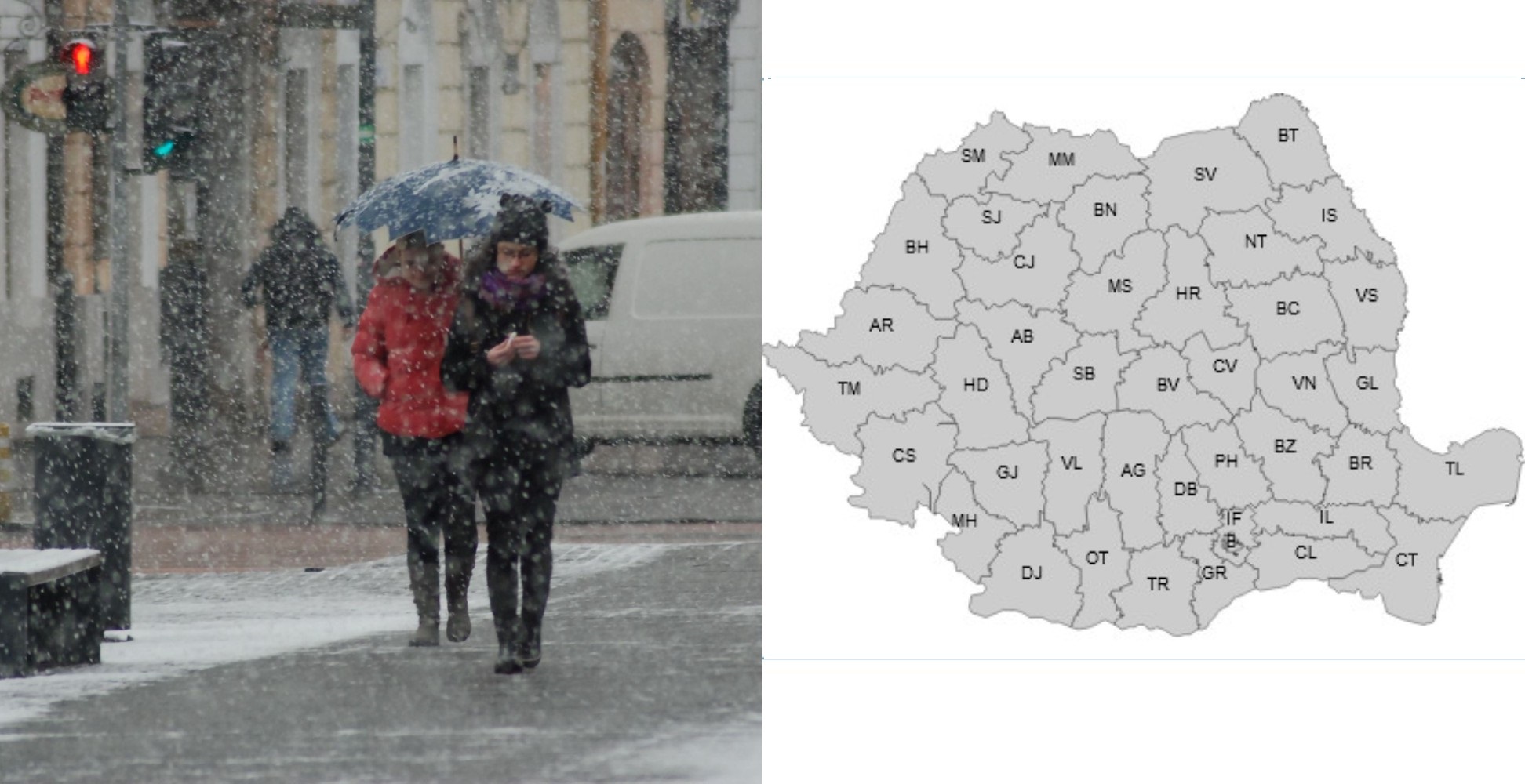 Avertizare de vreme rea la început de decembrie, în toată țara / Foto 1: monitorulcj.ro, Foto 2: ANM