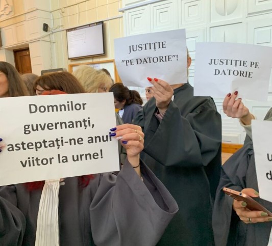 Ședințele de judecată vor fi afectate de proteste masive ale grefierilor / Foto: Sindicatul Naţional al Grefei Judiciare DICASTERIAL