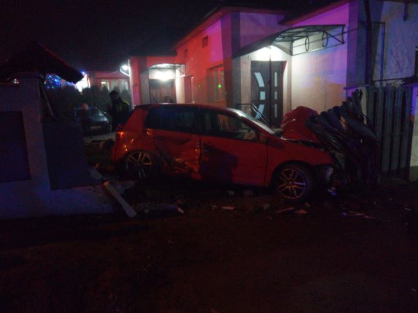 Accident în Dej/ Foto: ISU Cluj
