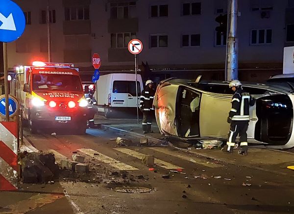 Accident pe strada Oașului din Cluj-Napoca/ Foto: ISU Cluj