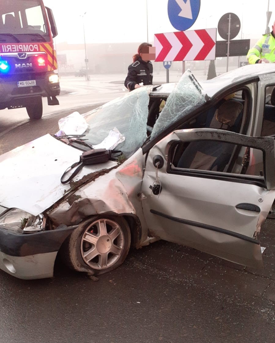 Al treilea accident  din județ în prima zi din an. FOTO: ISU Cluj