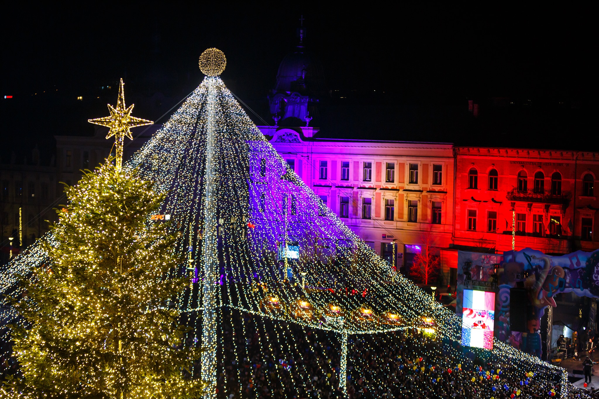 Iluminatul festiv va fi oprit / Foto: Municipiul Cluj-Napoca - Facebook