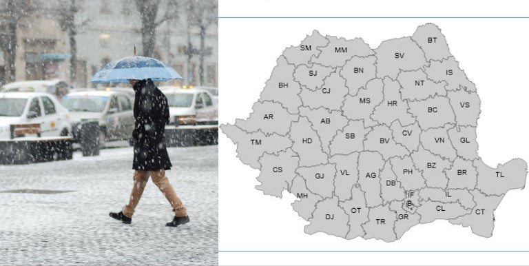 Avertizare de vânt puternic și precipitații mixte în toată țara / Foto 1: monitorulcj.ro, Foto 2: ANM
