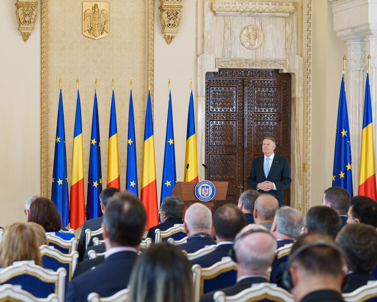 Președintele Klaus Iohannis, discurs în fața corpului diplomatic străin acreditat la București. FOTO: Administrația prezidențială