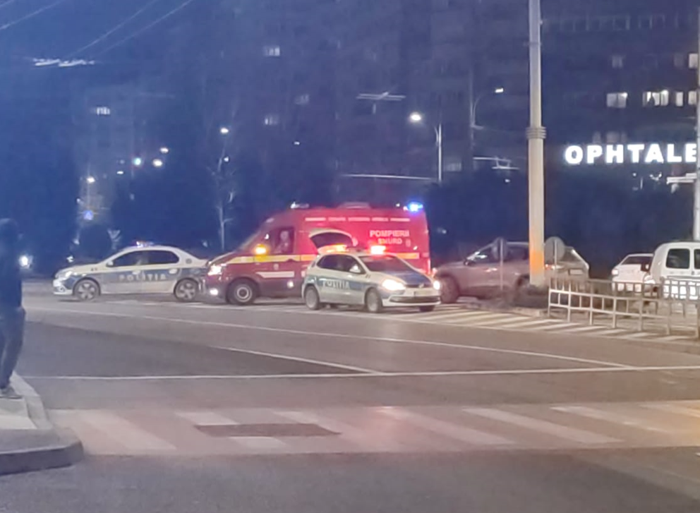 Intervenție accident, cartierul Mărăști/Foto: monitorulcj.ro
