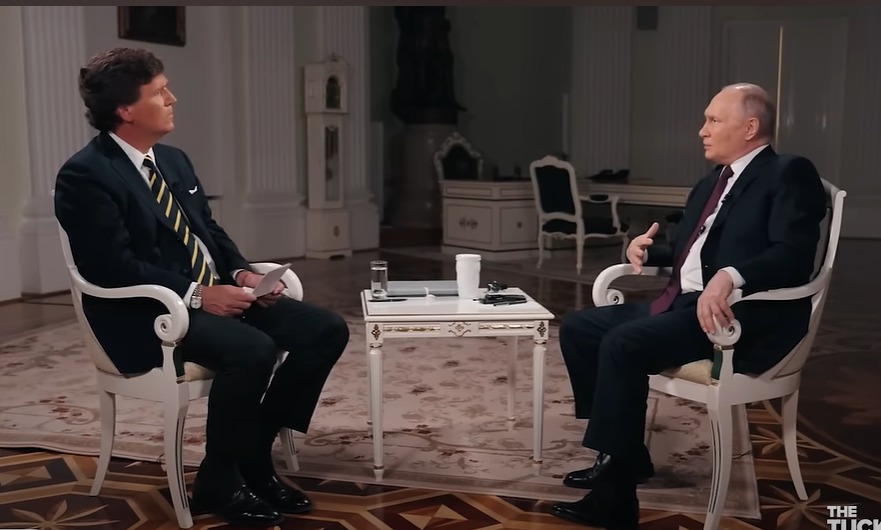 Tucker Carlson și Vladimir Putin/Foto: Tucker Carlson X