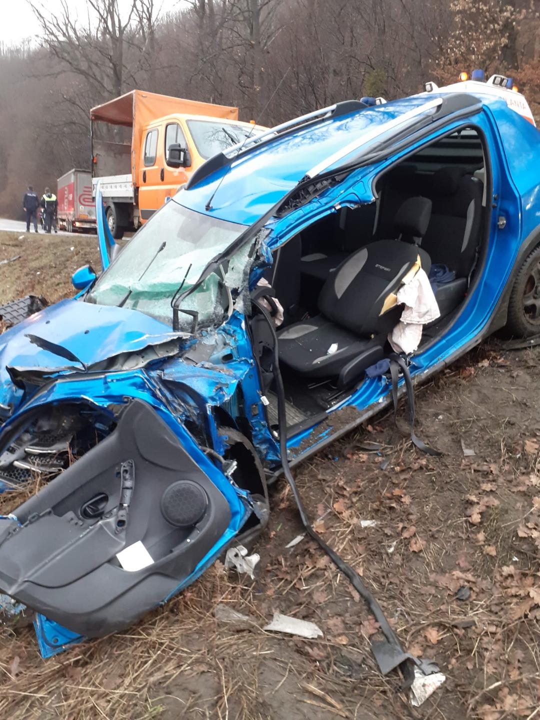 Un accident a avut loc în localitatea Poieni Foto: ISU Cluj