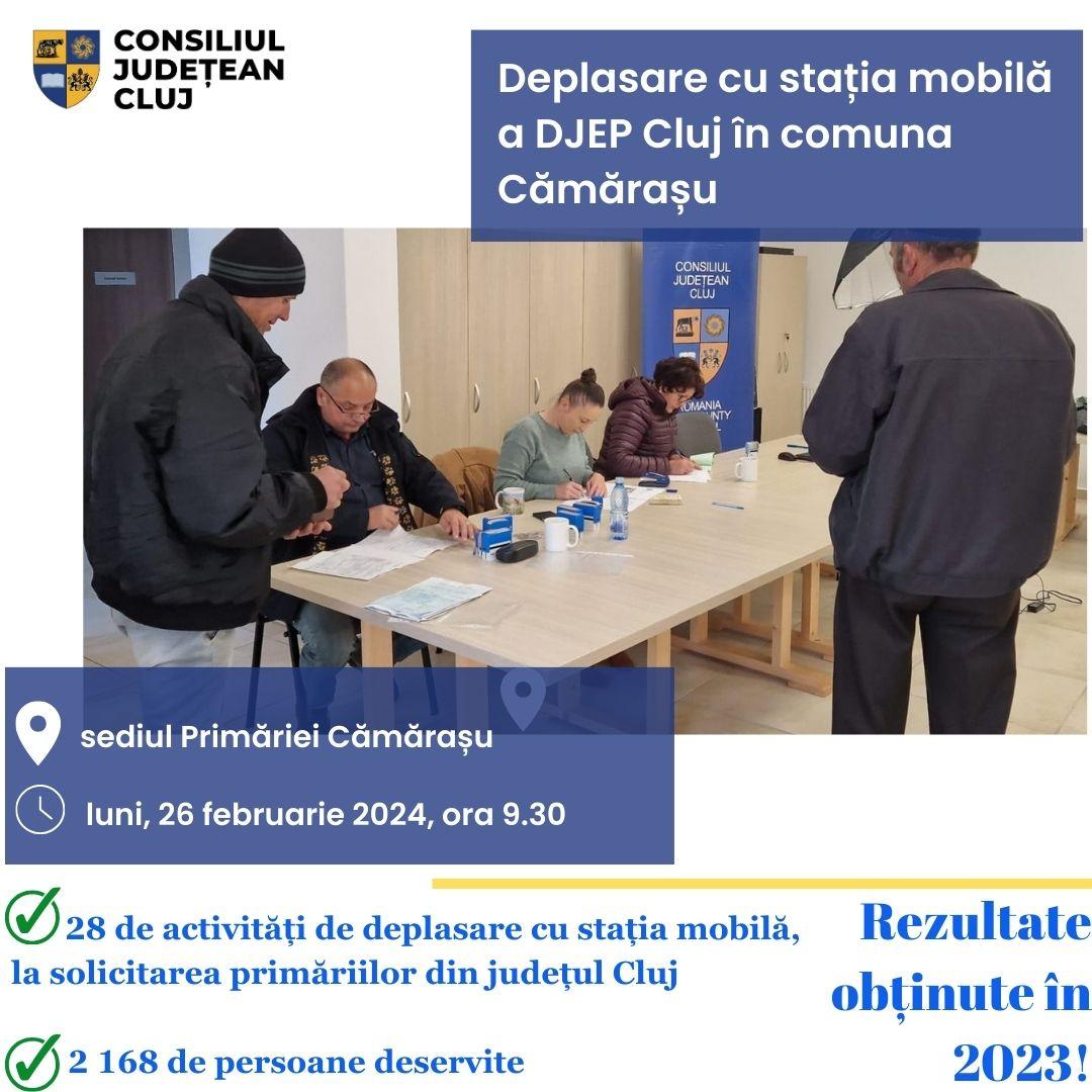 Direcția Județeană de Evidență a Persoanelor Cluj dă startul deplasărilor cu stația mobilă, în anul 2024  Foto: CJ Cluj