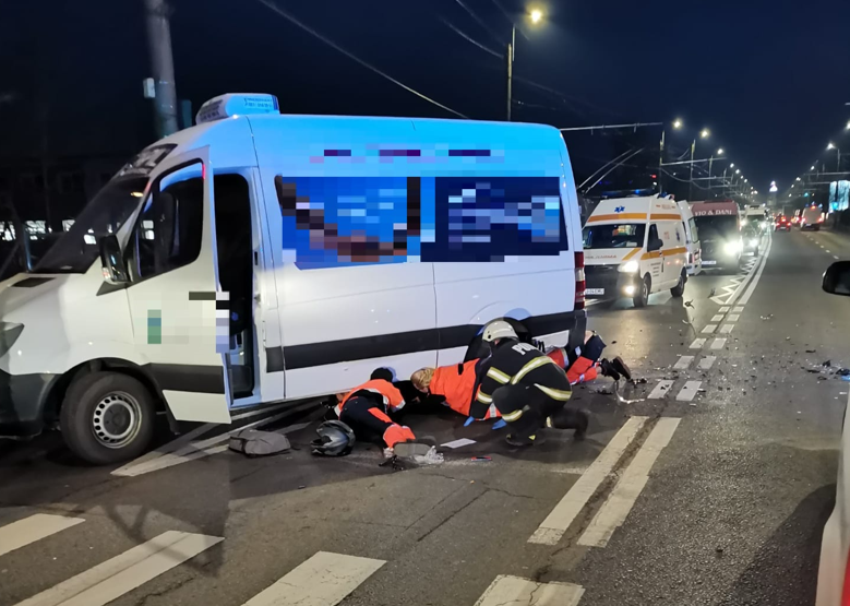 Accident rutier pe strada Traian Vuia din Cluj-Napoca/Foto: ISU Cluj