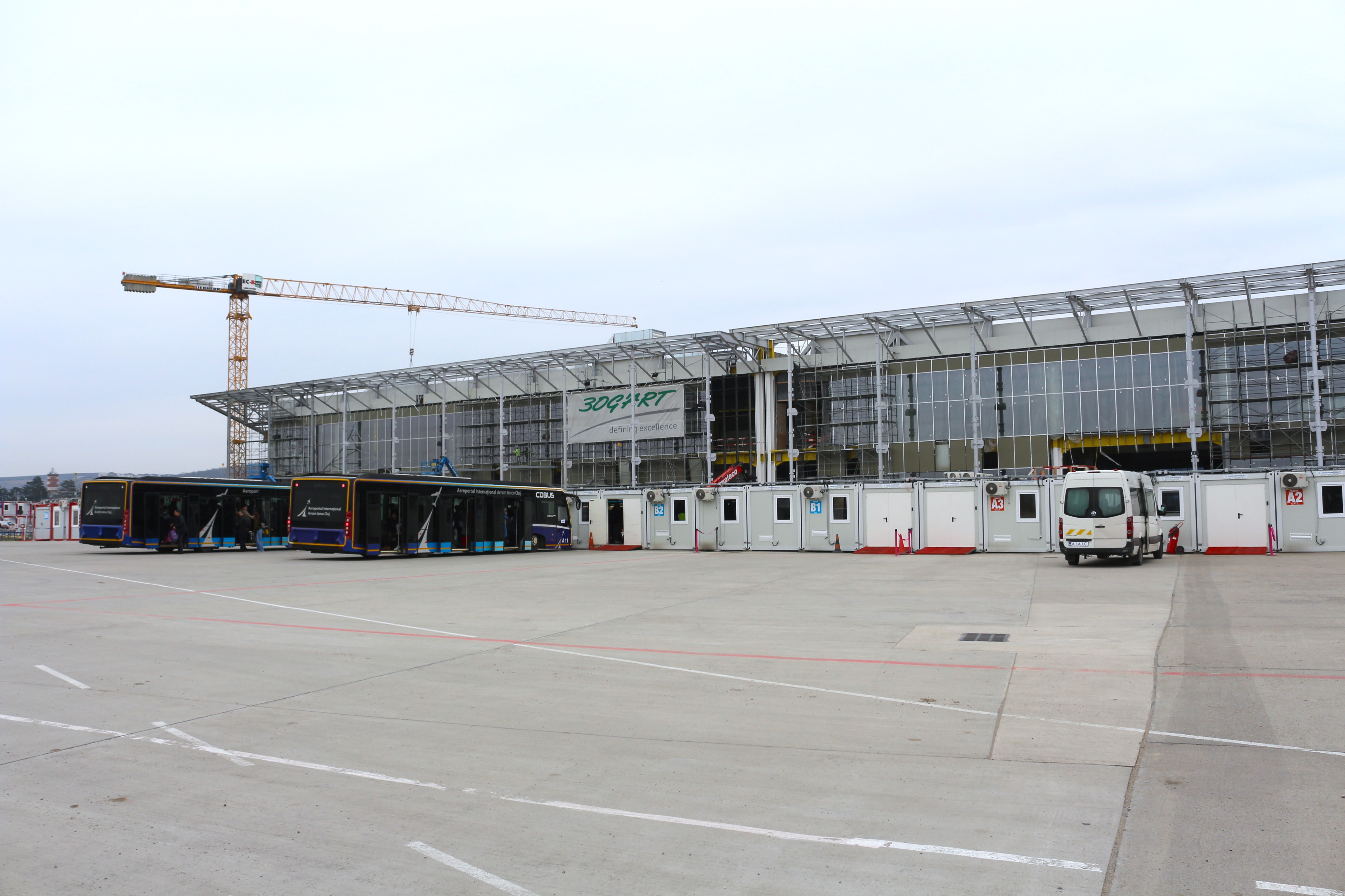 Extinderea terminalului de plecări de pe Aeroportul Cluj, finalizată la sfârșitul lunii mai. FOTO: Diana CÎMPEAN/ monitorulcj.ro