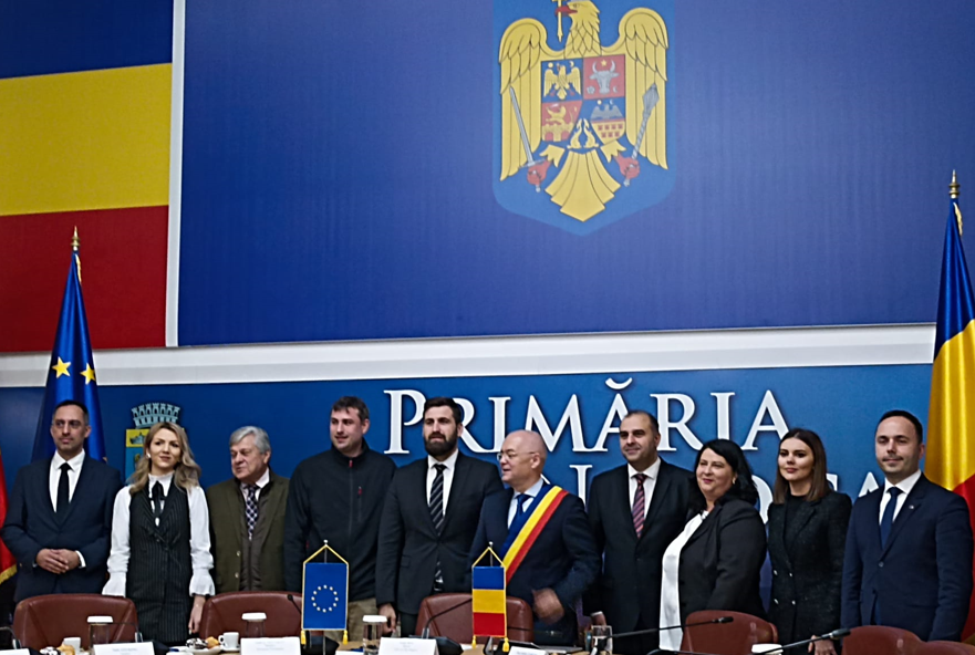 Vizita delegației Comisiei de Dezvoltare Regională din Parlamentul European la Primăria Cluj-Napoca/Foto: monitorulcj.ro