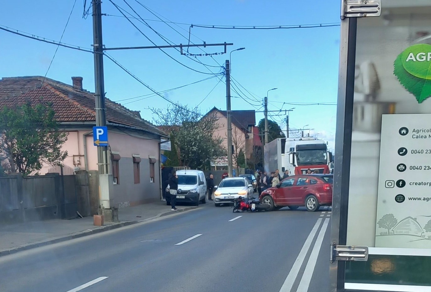 Accident pe strada Traian Vuia/ Foto: Info Trafic Cluj-Napoca - Facebook