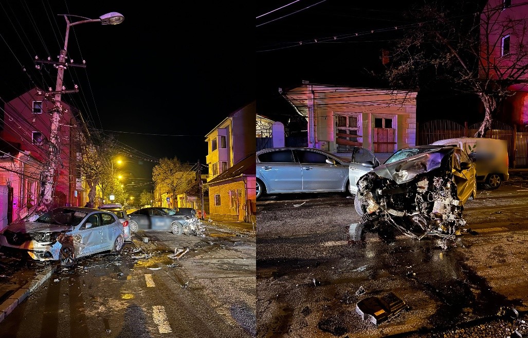 Accident pe strada Decebal/ Foto: ISU Cluj