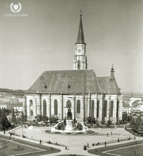 Piața Unirii din Cluj-Napoca la 1940. Sursă foto: Facebook/ Clujul si clujenii