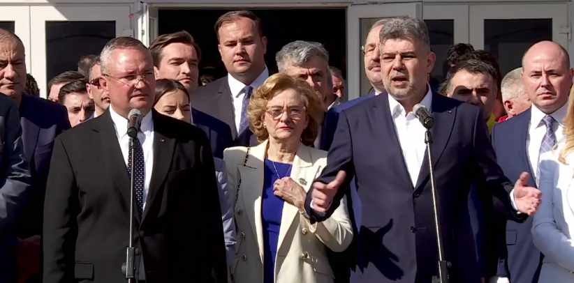 Liderii PSD și PNL au depus la BEC listele candidaților la alegerile europarlamentare. Sursă foto: captură ecran/ Facebook/ PNL Cluj