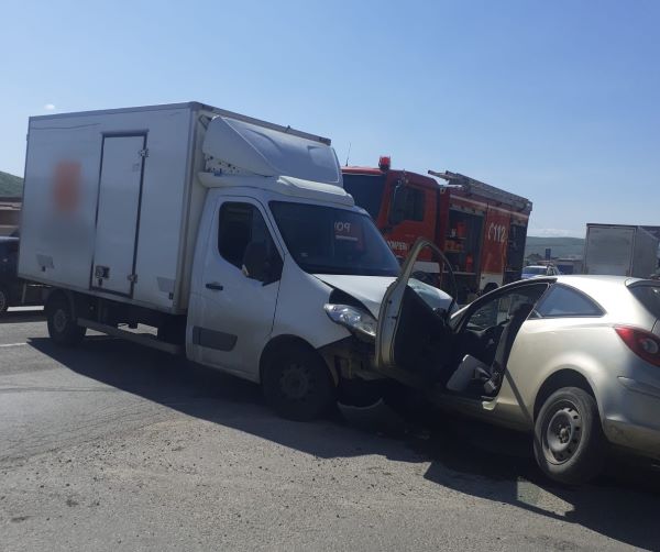 Un accident rutier a avut loc, miercuri, în comuna Gilău din județul Cluj/ Foto: ISU Cluj