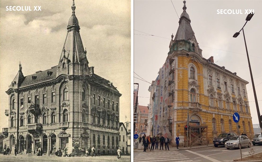 Prima poză Palatul Berde, secolul XX/ Foto: Istoria Fotografiei Clujene - Facebook (Sursa: Dunky Fiverek)