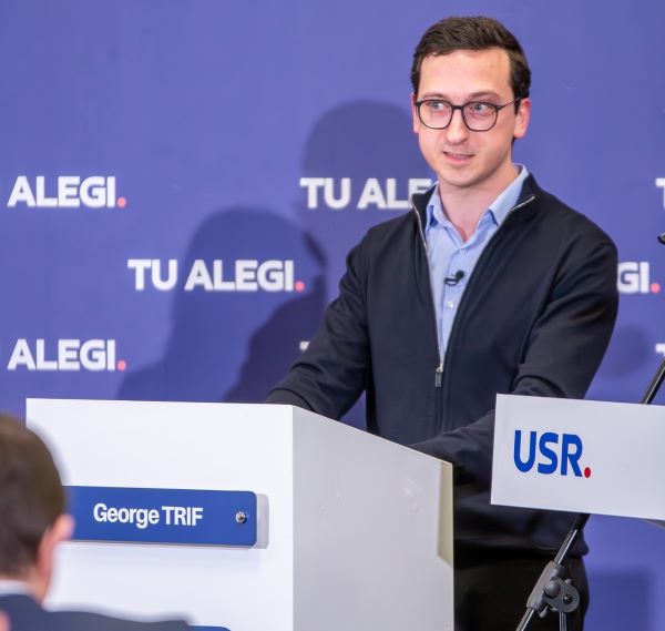 George Trif (USR), candidat al Alianţei Dreapta Unită pentru Consiliul Local din Cluj-Napoca/Foto: George Trif - Facebook
