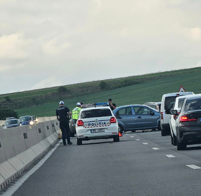 Accident rutier pe DN1E60/Foto: Info Trafic jud.Cluj Facebook.com