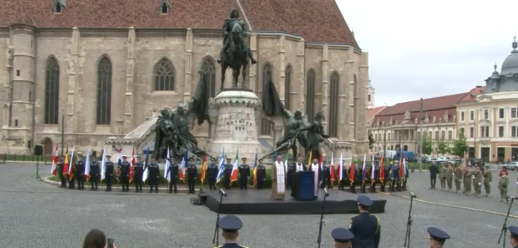 Ziua Europei și Ziua Independenței de Stat a României sărbătorite la Cluj-Napoca. Sursă foto: captura ecran/Facebook/Municipiul Cluj-Napoca