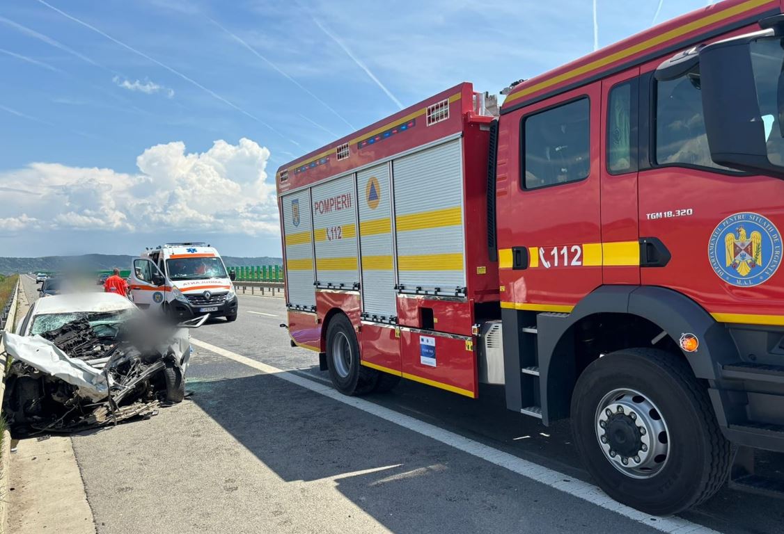 Accident mortal pe Autostrada A3/Foto: ISU Cluj