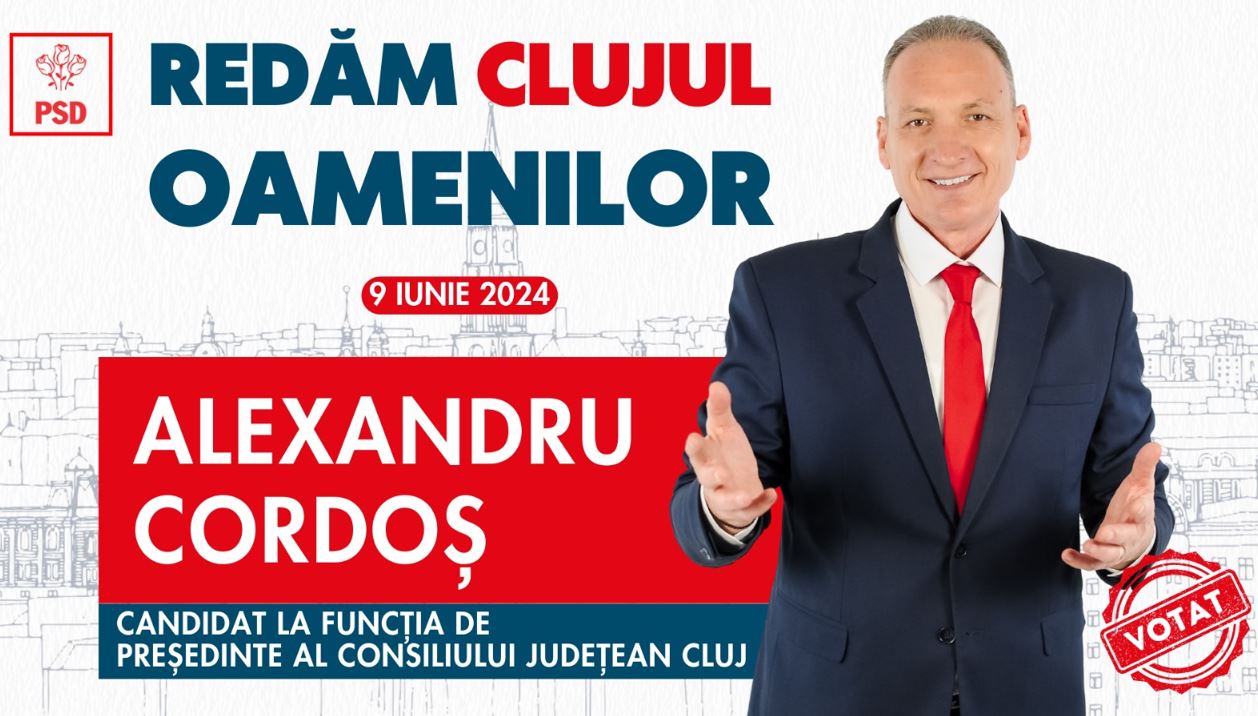 Alexandru Cordoș (PSD Cluj), candidat la funcția de președinte al Consiliului Județean Cluj