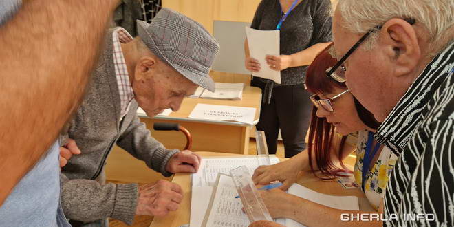 Iosif Rus, un veteran de război și cel mai vârstnic locuitor din Gherla, a votat la vârsta de 108 ani| Foto: gherlainfo.ro