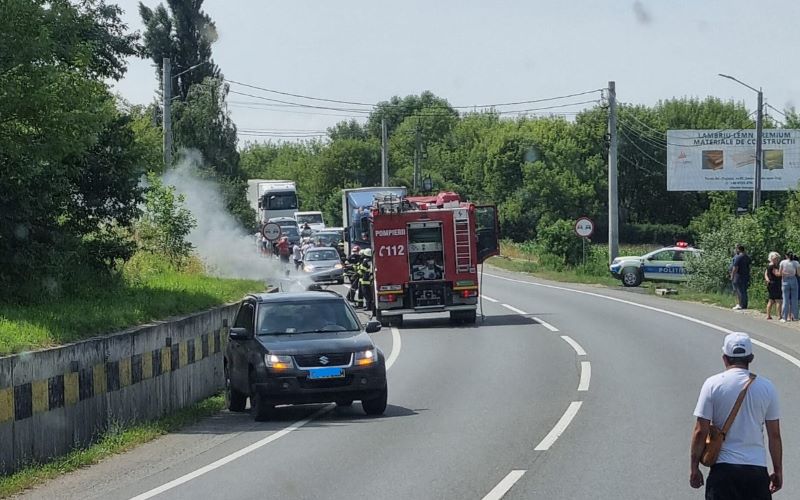 Un accident rutier a avut loc, joi, pe DN1 la intrarea din Gilău spre Huedin| Foto: Info Trafic jud.Cluj