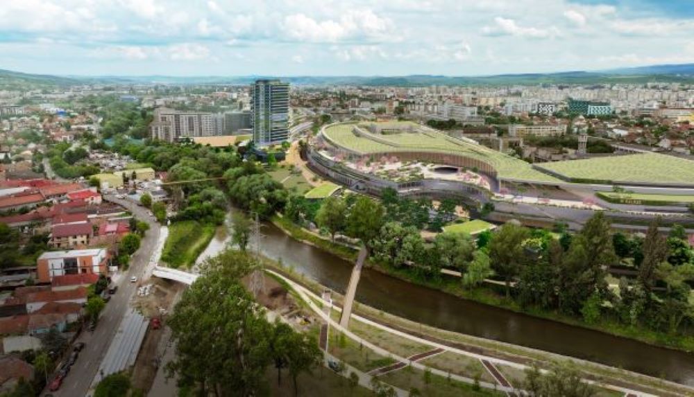 Proiectul de regenerare urbană de pe fosta platformă Carbochim | Sursă: Randare proiect