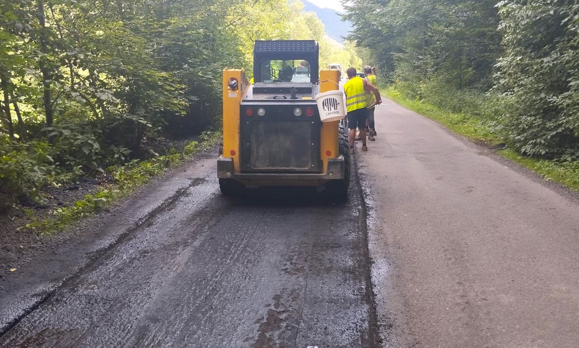 Circulație în condiții de siguranță pe un drum pitoresc din zona de munte a Clujului, în urma lucrărilor de reparații|Foto: Consiliul Județean Cluj