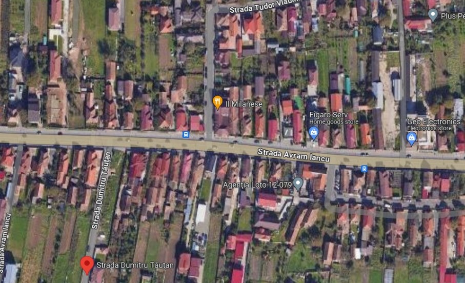 Restricții de circulație între străzile Dumitru Tăuţan şi DN1 din Florești | Foto: captură Google Maps