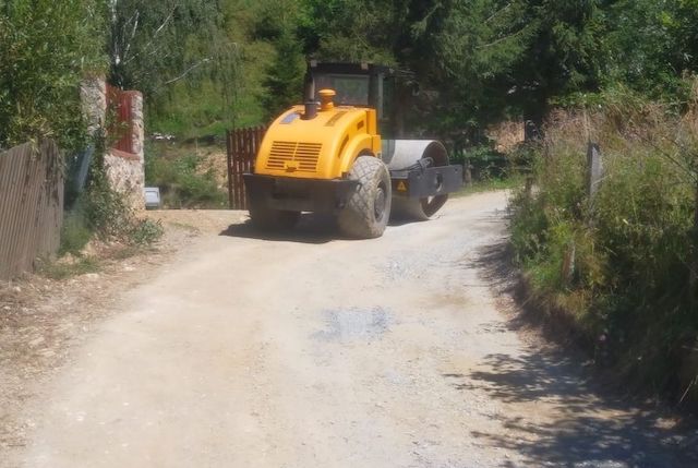 Noi lucrări de asfaltare pe drumul județean dintre Plopi și Gura Râșca | Foto: Consiliul Județean Cluj