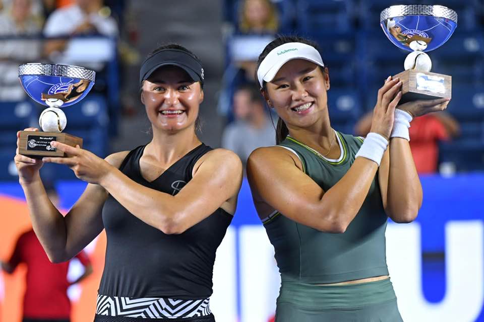 Perechea româno-chineză Monica Niculescu/Hanyu Guo a câştigat, sâmbătă, titlul în proba de dublu din cadrul turneului de tenis WTA 500 de la Monterrey (Mexic) | Foto: Monica Niculescu - Facebook