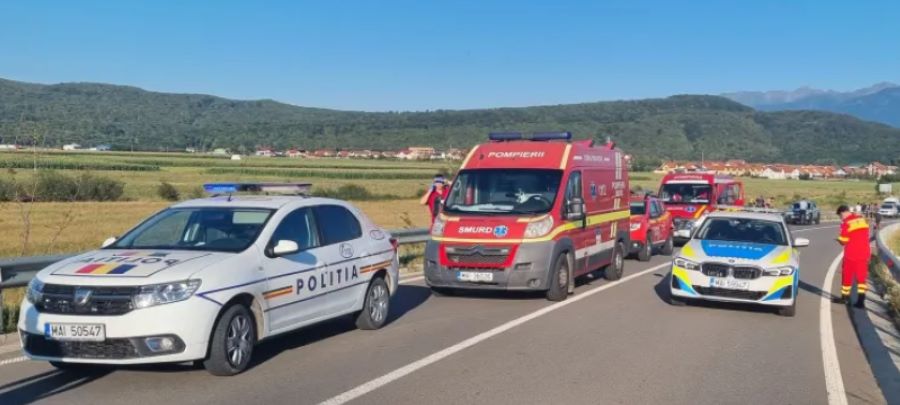 Femeie din Cluj, implicată într-un accident rutier în Sibiu | Foto: ISU Sibiu