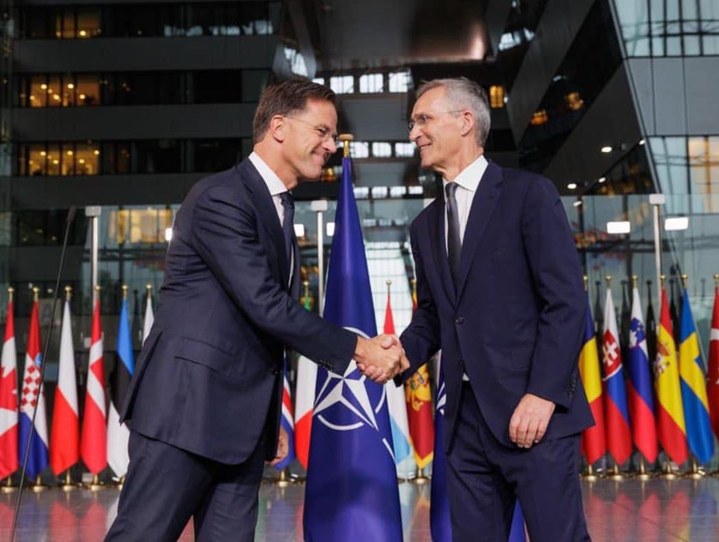 Jens Stoltenberg și Mark Rute, la preluarea funcției de secretar general al NATO|Foto: Jens Stoltenberg-Facebook