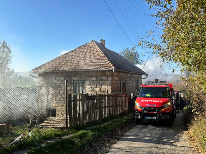 Incendiu în Mera, Cluj | Foto: ISU Cluj