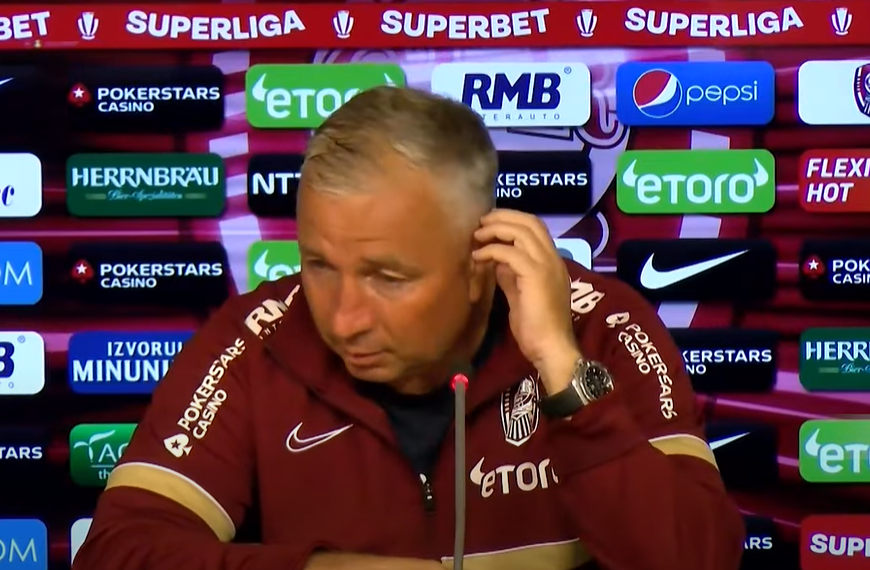 Dan Petrescu, nervos după remiza cu FC Argeș din Cupa României: „Sunt multe greșeli”| Foto: CFR 1907 Official - YouTube