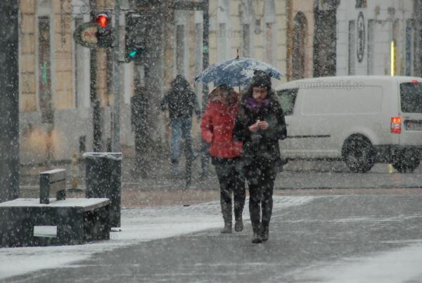 Ninsoare în municipiul Cluj-Napoca | Foto: monitorulcj.ro