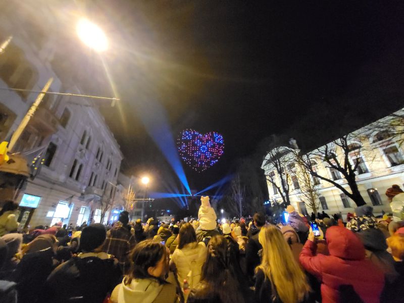 Spectacol impresionant de lumini și drone în Cluj-Napoca | Foto: monitorulcj.ro