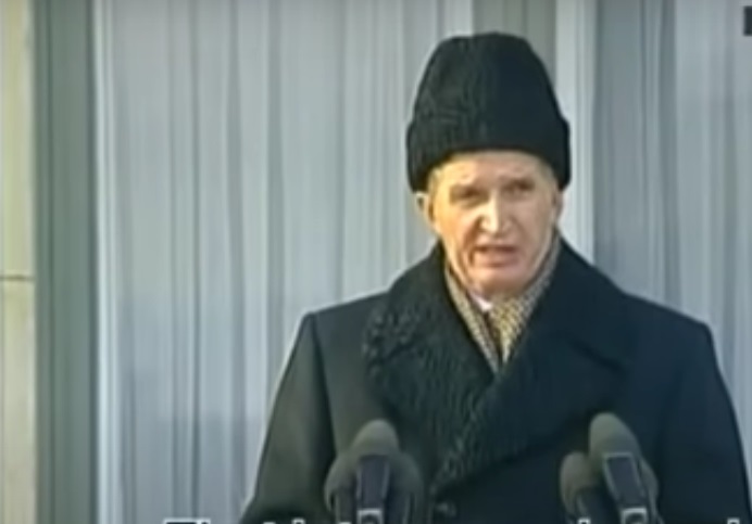 Ultimul discurs susținut de Nicolae Ceaușescu pe 21 decembrie 1989.| FOTO – Youtube Avocatul Poporului