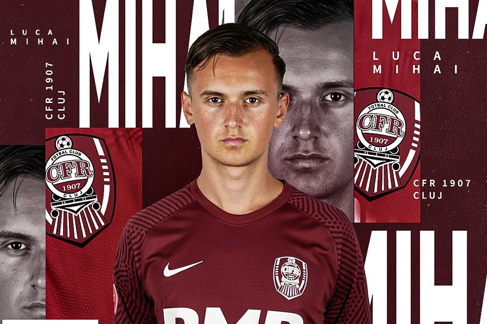 Luca Mihai, mijlocașul central al CFR Cluj, a fost transferat la Gloria Buzău sub formă de împrumut | Foto: Fotbal Club CFR 1907 CLUJ - Facebook