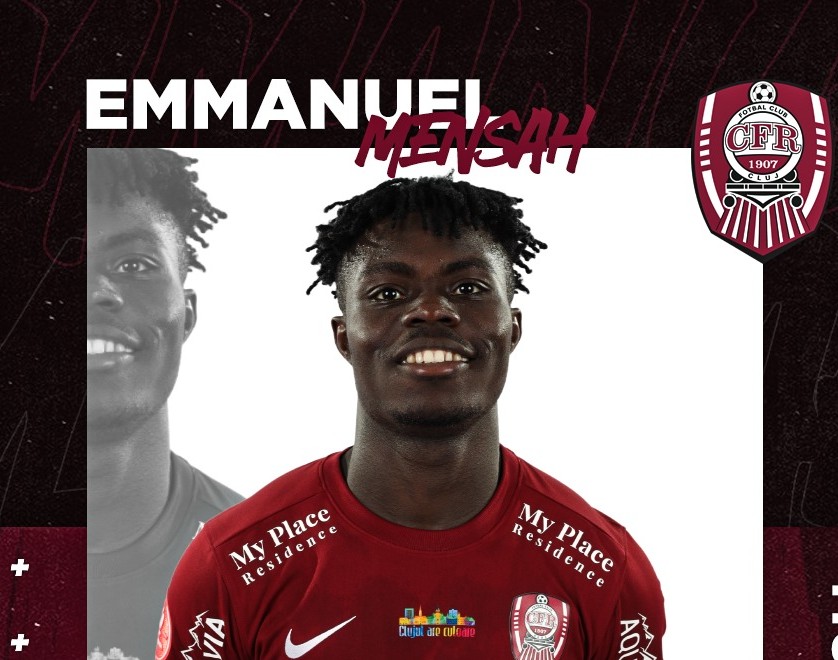 CFR Cluj a anunțat, joi, împrumutul atacantului ghanez Emmanuel Mensah la gruparea de ligă secundă FC Argeș până la finalul sezonului 2024-2025 | Foto: Fotbal Club CFR 1907 CLUJ - Facebook