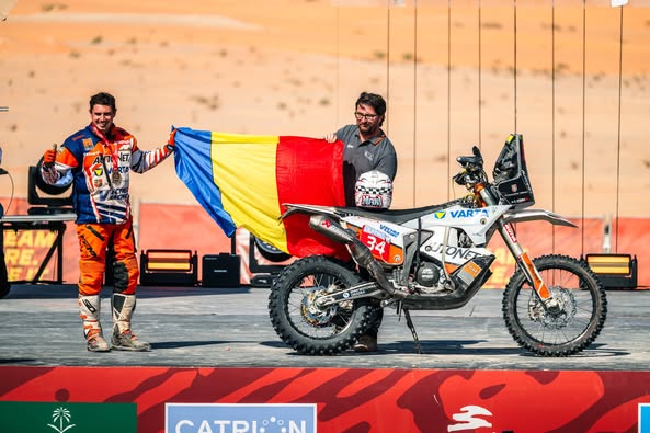 Motociclistul sătmărean Emanuel Gyenes a obținut un rezultat impresionant la ediția din 2025 a Raliului Dakar| Foto: Emanuel Gyenes - Mani - Facebook