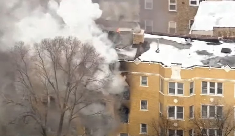 Incendiu devastator în Chicago | Foto: ABC 7 Chicago - YouTube